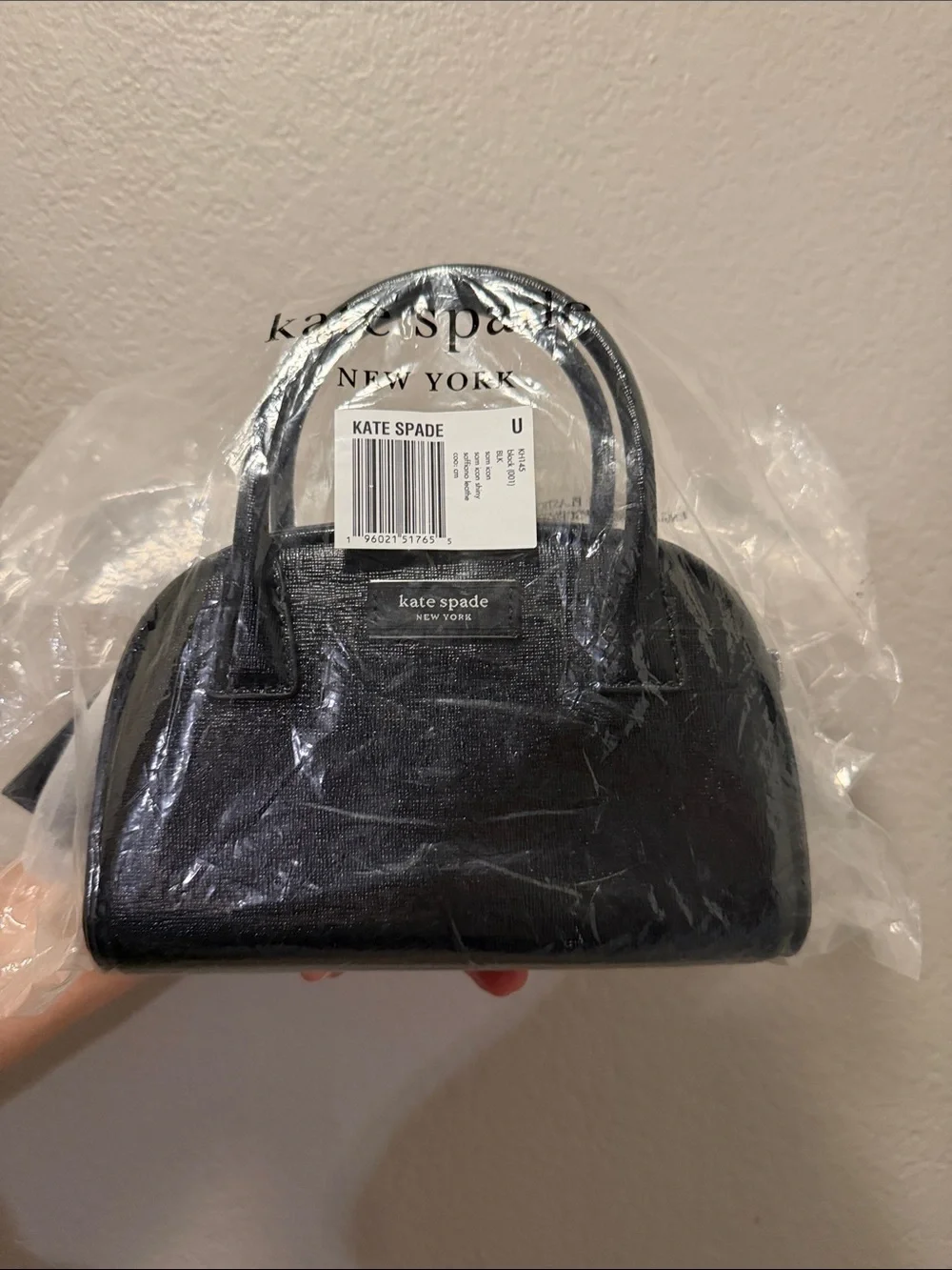 kate spade black mini dome satchel handbag